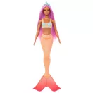 Barbie Dreamtopia sellő baba színes hajjal - barack