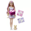 Barbie Party Reveal meglepetés baba szett - Francia bulldog kutyussal