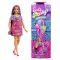 Barbie Party Reveal Glamour meglepetés baba szett - Pink csillogó ruhában