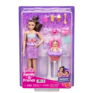 Barbie Bébiszitter játékszett - Etetőszék szett