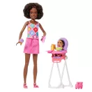 Barbie Bébiszitter játékszett - Etetés szett