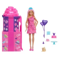   Barbie Party Reveal Szülinapi meglepetés szett csúszdával
