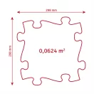 Muffik ortopédiai puzzle - kemény twister, zöld, 1 db