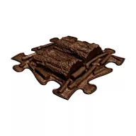 Muffik ortopédiai puzzle - kemény farönkök, barna, 1 db