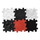 Muffik ortopédiai puzzle szőnyeg - Bébi szett, fekete-piros-fehér, 6 db
