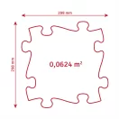 Muffik ortopédiai puzzle szőnyeg - Bébi szett, fekete-piros-fehér, 6 db