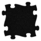 Muffik ortopédiai puzzle szőnyeg - Bébi szett, fekete-piros-fehér, 6 db