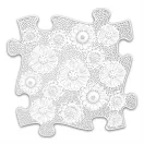 Muffik ortopédiai puzzle szőnyeg - Bébi szett, fekete-piros-fehér, 6 db