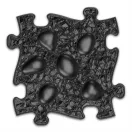 Muffik ortopédiai puzzle szőnyeg - Bébi szett, fekete-piros-fehér, 6 db