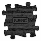 Muffik ortopédiai puzzle szőnyeg - Bébi szett, fekete-piros-fehér, 6 db
