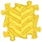 Muffik ortopédiai puzzle - traktor keréknyomok, citromsárga, 1 db