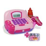 Rózsaszín pénztárgép kiegészítőkkel (kétféle)