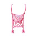 MK Toys Rózsaszín ősszecsukható fém babakocsi 48x26x52 cm