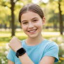KidSafe Junior 4G fekete gyerek okosóra magyar menüvel, videóhívással, GPS, kamera