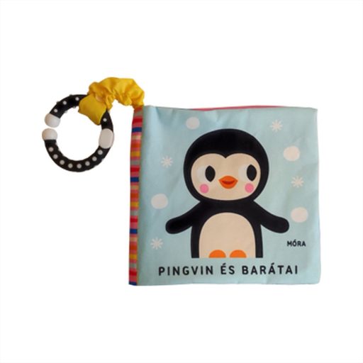 Pingvin és barátai textilkönyv rágókával