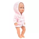 Dolls World baba 30 cm fürdethető, fürdőköpenyben, bilivel, cumisüveggel