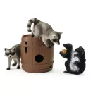 Schleich 42532 Csínytevő mosómedvék és borz dióval