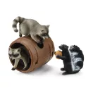 Schleich 42532 Csínytevő mosómedvék és borz dióval