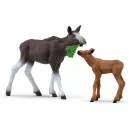 Schleich 42603 Jávorszarvas borjúval - Natgeo Kids