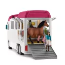 Schleich 42619 Horse Club Lószállíó lakóautó, lovakkal és kiegészítőkkel