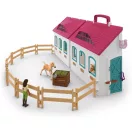 Schleich 42703 Horse Club hordozható nyitott istálló