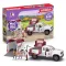 Schleich 42704 Horse Club Mobil állatorvos kisteherautó lószállító utánfutóval
