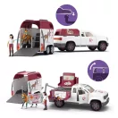 Schleich 42704 Horse Club Mobil állatorvos kisteherautó lószállító utánfutóval