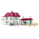 Schleich 42706 Horse Club Lakeside vidéki ház lovas istállóval