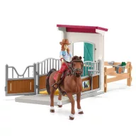 Schleich 42710 Horse Club Istállóállás, Hannah & Cayenne