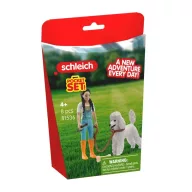   Schleich 81536 Pocket Set - Kutyasétáltató kaland a parkban