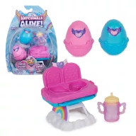   Hatchimals Alive! Éhes állatkák gondos csomag játékszett, etetőszékkel