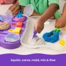 Kinetic Sand Hordozható táskában, 5 féle homokgyurmával
