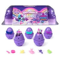   Hatchimals Alive! Tojástartó neon szivárvány szett 5 kikelő tojással