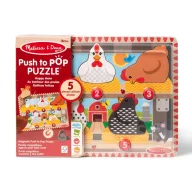   Melissa & Doug Push to Pop Puzzle – Boldog tyúkok fa fejlesztő puzzle