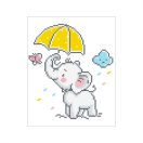 Diamond Dotz gyémántszemes kirakó szett, kezdő - Bébi elefánt esernyővel