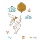 Diamond Dotz gyémántszemes kirakó szett, középhaladó szint - Nyuszi lufival