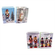   Karácsonyi dísztasak ólomkatona, glitteres- többféle minta 26*32*10 cm