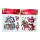 Karácsonyi matrica ablakra 19*25 cm, többféle