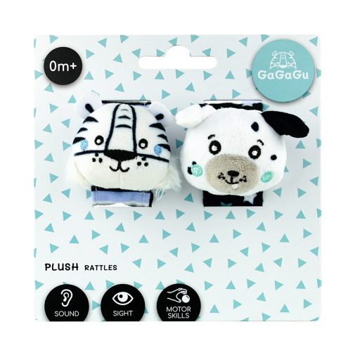 GaGaGu Plüss csörgő szett - tigris és kutyus