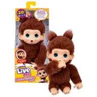   Little Live Pets Mini Maki interaktív bébi majom - Chikki Cherry, barna