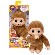   Little Live Pets Mini Maki interaktív bébi majom - Pepi Peach, krém