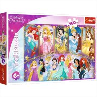 Trefl puzzle 160 db - Disney hercegnők porté