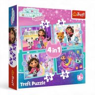 Trefl puzzle 4 az 1-ben - Gabi babaháza (35, 48, 54, 70 db)