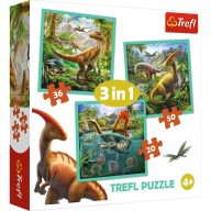   Trefl puzzle 3 az 1-ben - A dinoszauruszok rendkívüli világa (20, 36, 50 db)