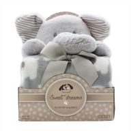 Sweet Dreams szürke játékelefánt és takaró